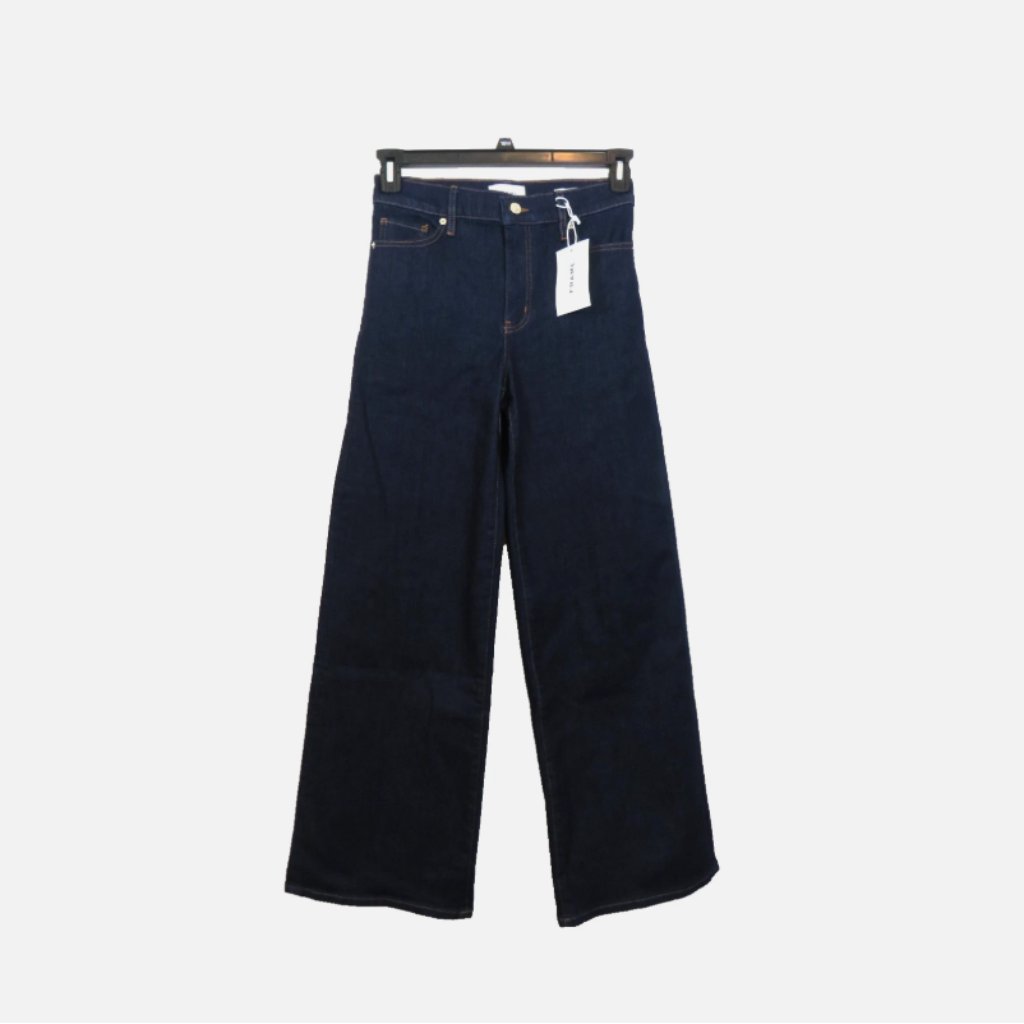 Frame Size 27 Le Slim Palazzo Jeans Dark Rinse Wide Leg New $298